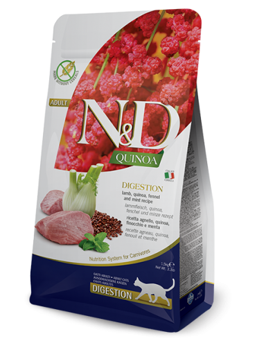 FARMINA N&D QUINOA DIGESTION AGNELLO ADULT GATTO  KG. 1,5