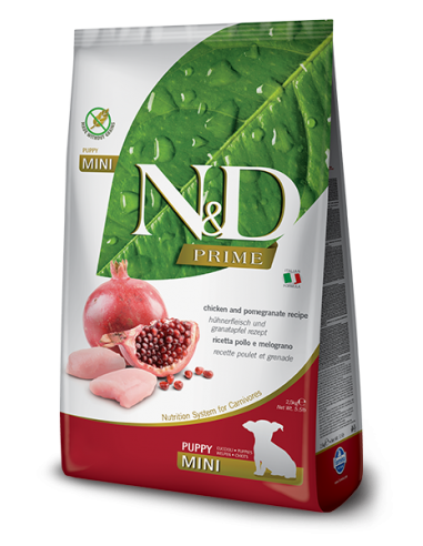 FARMINA N&D PRIME POLLO E MELOGRANO MINI PUPPY  KG 2,5
