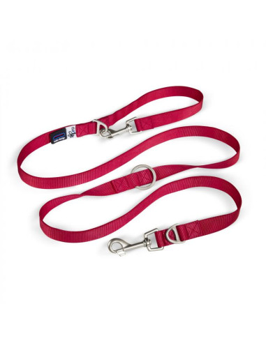GUINZAGLIO REGOLABILE NYLON ROSSO  200x1.5cm