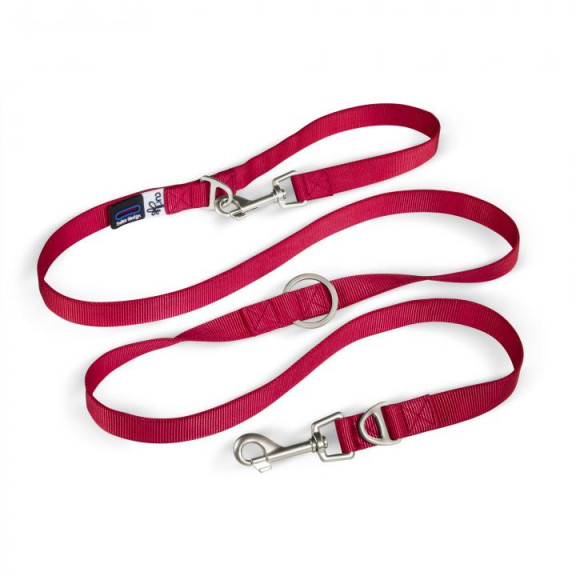 GUINZAGLIO REGOLABILE NYLON ROSSO...