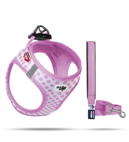 PETTORINA A.M. CERCHI ROSA CUCCIOLO M + GUINZAGLIO 2CM