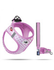 PETTORINA A.M. CERCHI ROSA CUCCIOLO M + GUINZAGLIO 2CM