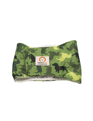 MISOKO&CO PANNOLINO RIUTILIZZABILE CAMOUFLAGE cane maschio SIZE M