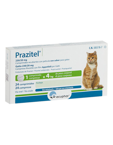 PRAZITEL GATTO 24 COMPRESSE 230+20 MG