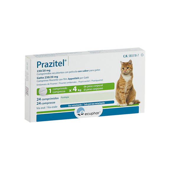 PRAZITEL GATTO 24 COMPRESSE 230+20 MG