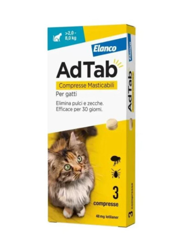 ADTAB 3 COMPRESSE 48 MG  GATTI 2-8 KG