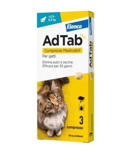 ADTAB 3 COMPRESSE 48 MG  GATTI 2-8 KG