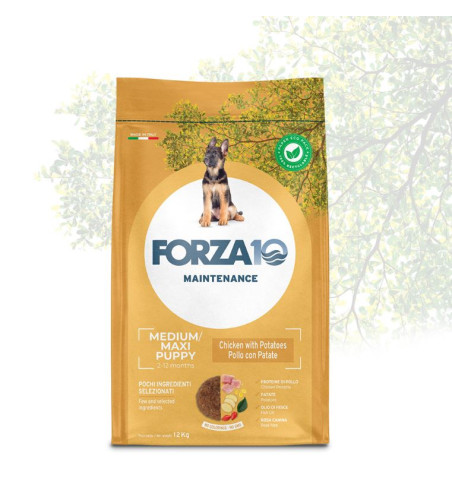 FORZA 10 MEDIUM-LARGE PUPPY MANTENIMENTO POLLO E PATATE 12 KG NEW