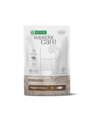 NATURE'S PROTECTION SUPERIOR CARE POUCH STERILISED TUNA ADULT CAT 70 gr (24 pouch/conf.)