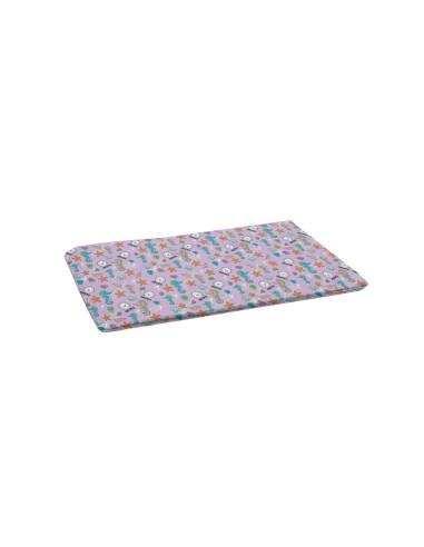 MISOKO TAPPETINO LAVABILE ROSA CON CAVALLUCCI MARINI, 70x80 cm - 2 PZ