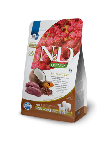 FARMINA QUINOA SKIN&COAT CERVO COCCO E CURCUMA ADULT MED/MAX KG. 7