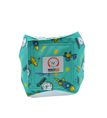 MISOKO PANNOLINO LAVABILE CANE MASCHIO tg. XL, 1 PZ, MENTA CON RAZZI