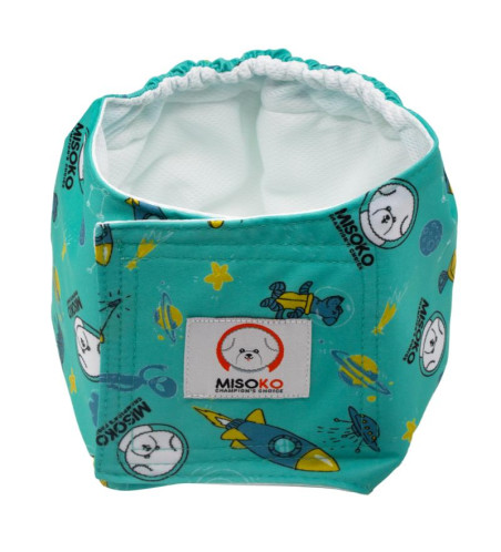 MISOKO PANNOLINO LAVABILE CANE MASCHIO tg. XL, 1 PZ, MENTA CON RAZZI