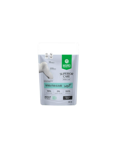NEW NPSC POUCH WHITE DOG WHITE FISH, KRILL 85gr (12 pouch/conf)
