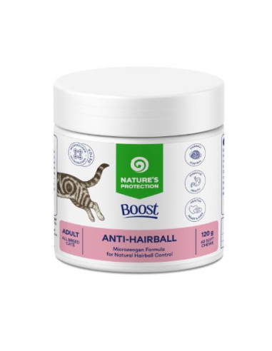 NP BOOST ANTI-HAIRBALL SOFT CHEWS FOR CATS 120gr