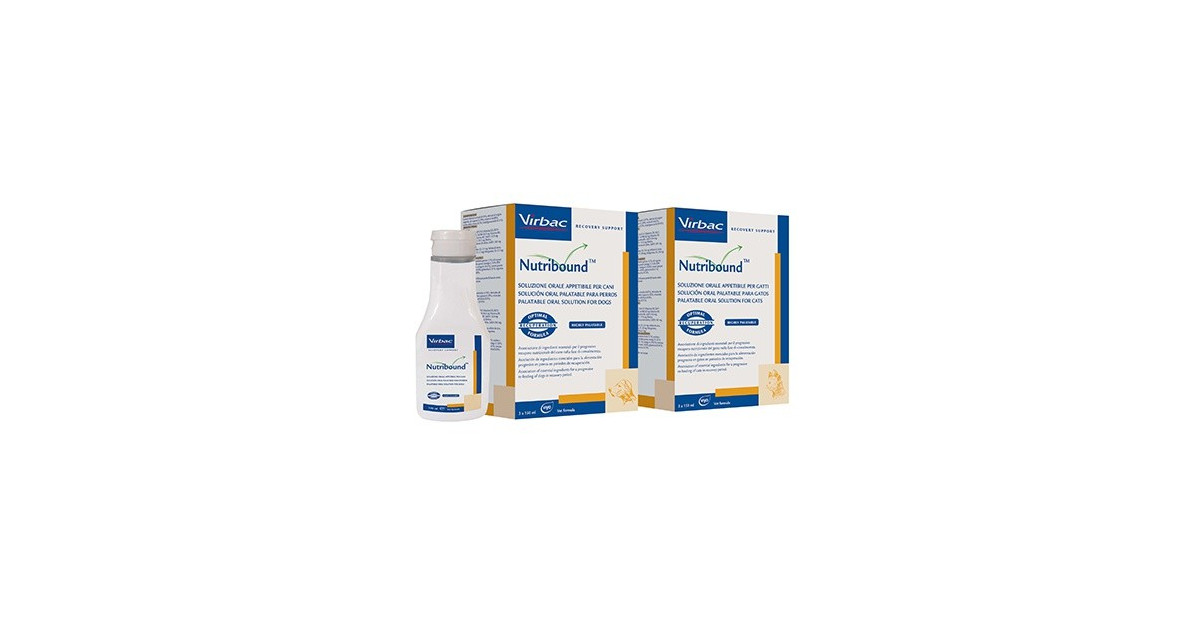 NutriBound Soluzione Per Cani - Integratore Alimentare, 3 Flaconi Da 150 Ml