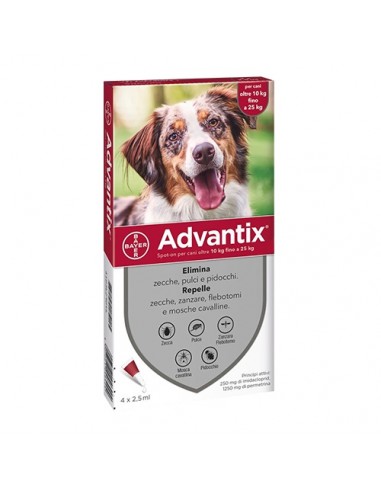 ADVANTIX CANI MEDI 10-25 KG - 4 PIPETTE - SCORTA