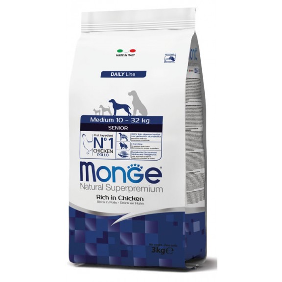 MONGE CANE SENIOR MEDIUM KG. 12